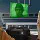 Kyle Katarn is briefed by a wonderfully pixellated Crix Madine and Mon Mothma in the opening of Dark Forces.